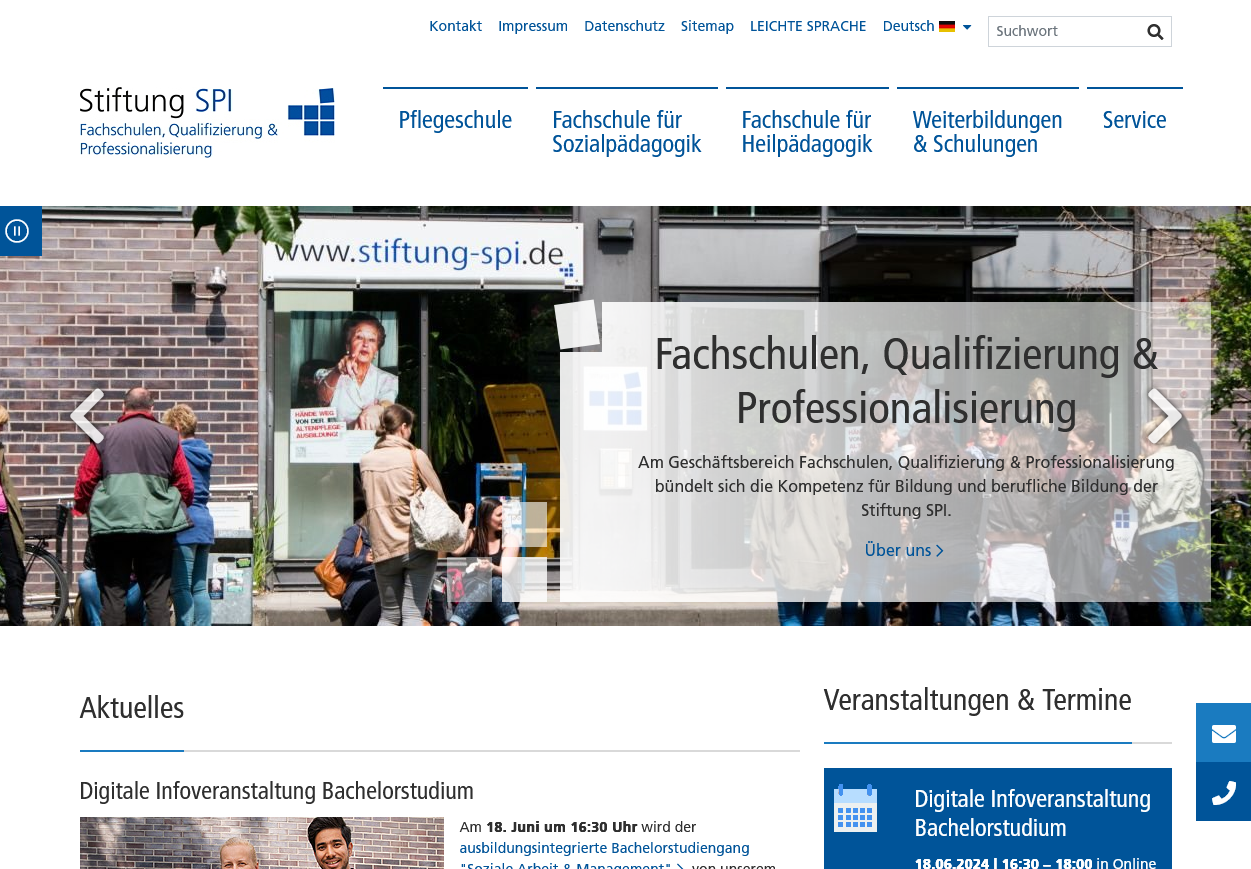 Stiftung SPI – Fachschulen, Qualifizierung & Professionalisierung
